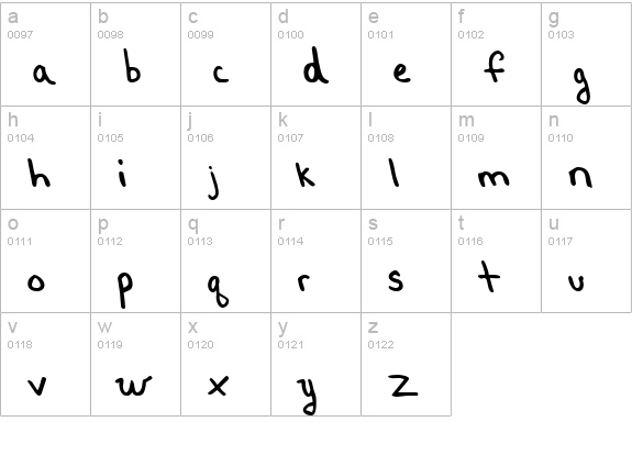 Matt9 lowercase a-z preview