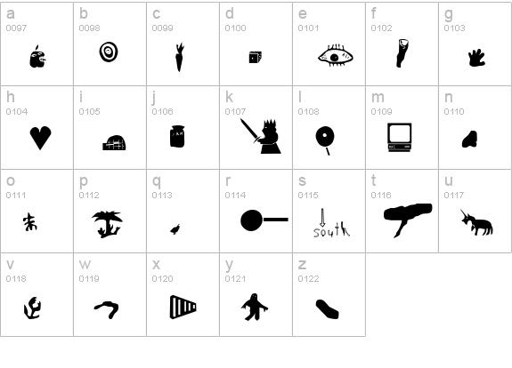 MattsPicts Regular lowercase a-z preview