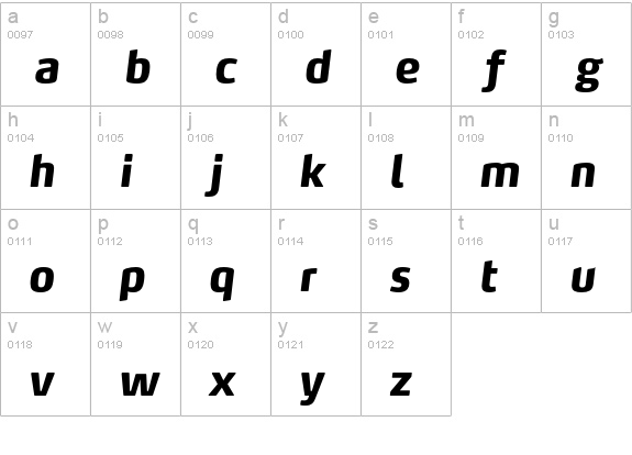 Max-ExtraBoldItalic lowercase a-z preview