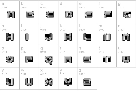MaxiGroove lowercase a-z preview