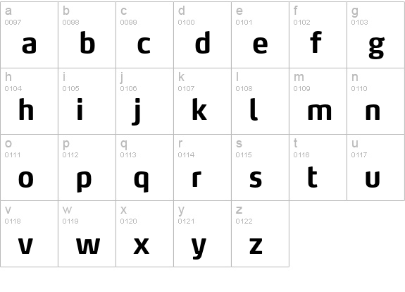 MaxLF-Bold lowercase a-z preview