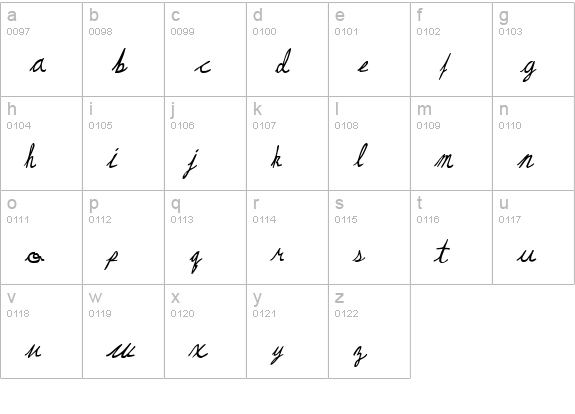 May Queen lowercase a-z preview