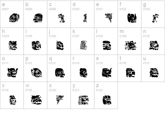 MayaSigns lowercase a-z preview