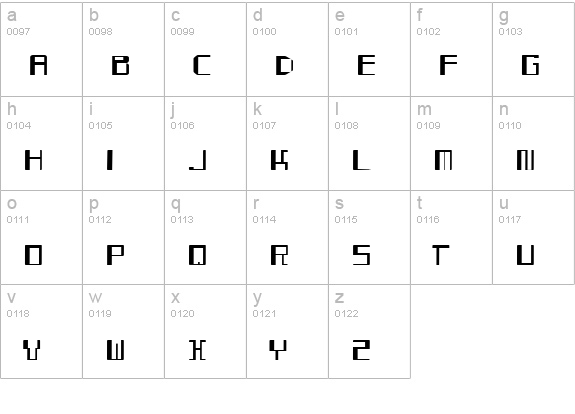 Mayday lowercase a-z preview