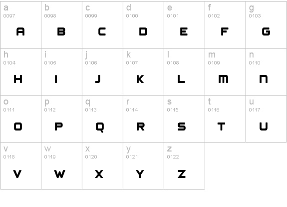 Mayo-DingbatsOne lowercase a-z preview