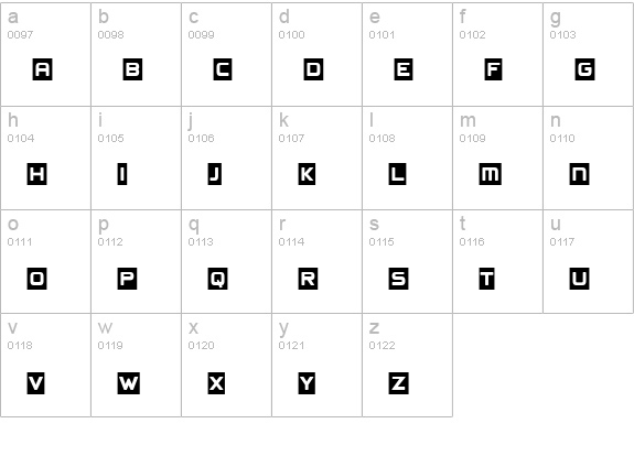 Mayo-DingBorders lowercase a-z preview