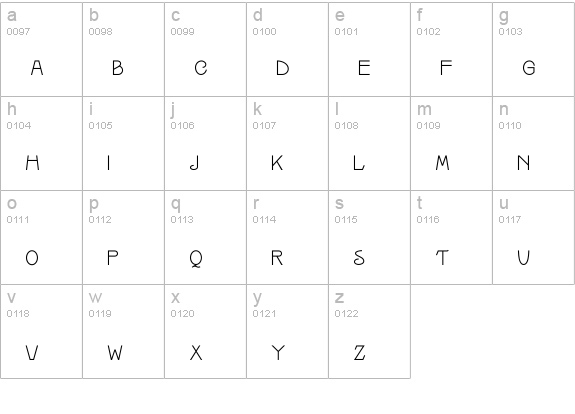 MazurkaNF lowercase a-z preview