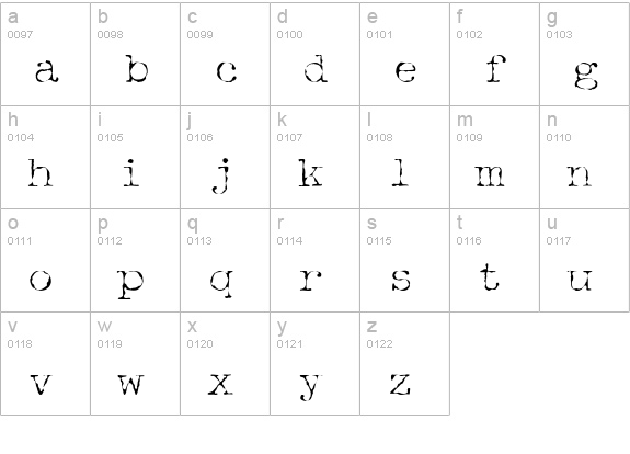 Mc Garey Fractured lowercase a-z preview