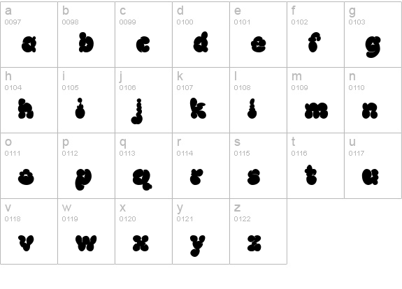 McKloud Black lowercase a-z preview