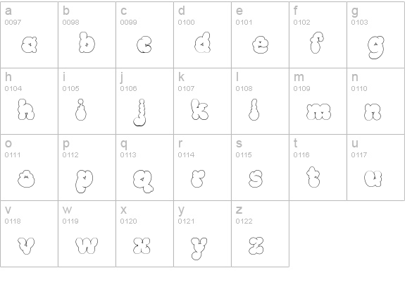 McKloud White lowercase a-z preview