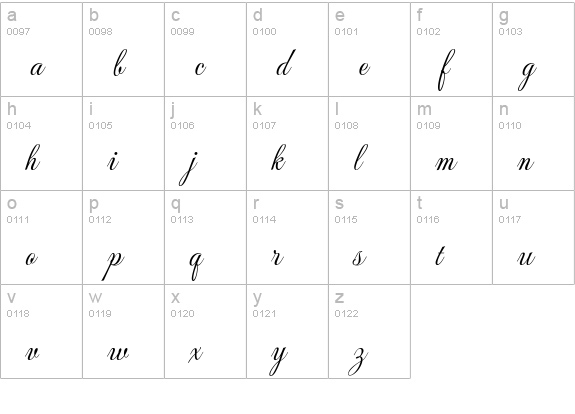 MeaCulpa  lowercase a-z preview