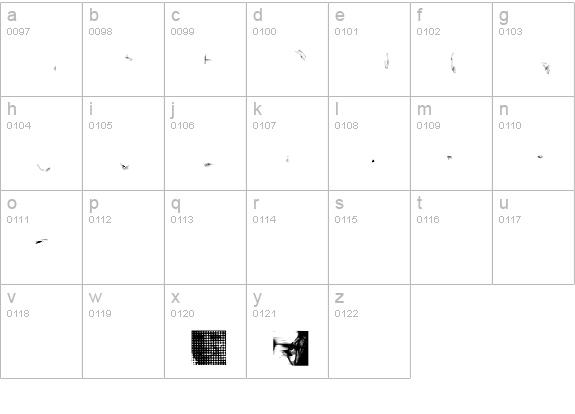 Mega-Family2 lowercase a-z preview