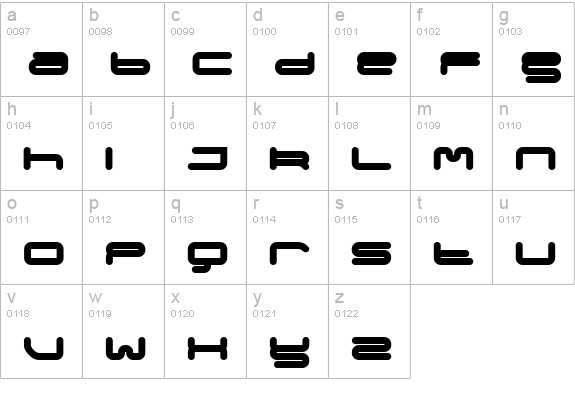 megabold lowercase a-z preview