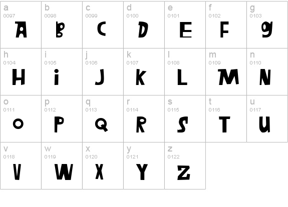 Megafon lowercase a-z preview