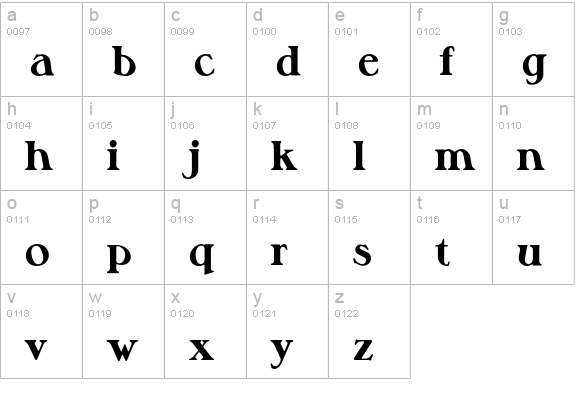 Melbourne-Bold lowercase a-z preview