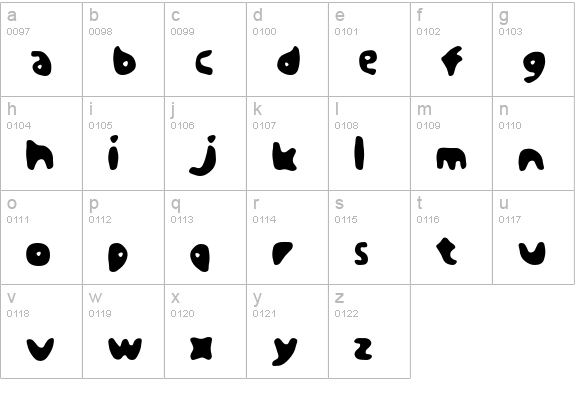 Melt-LV3 lowercase a-z preview