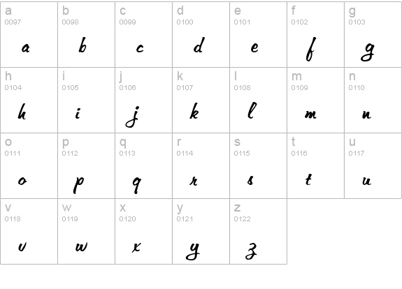 MemoExtended Italic lowercase a-z preview