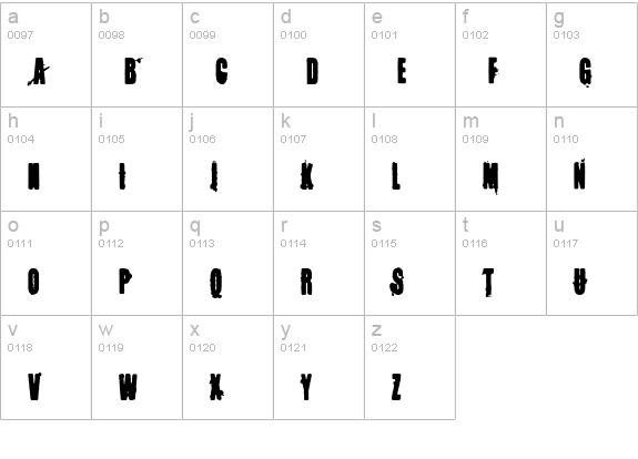 Memory Lapses lowercase a-z preview