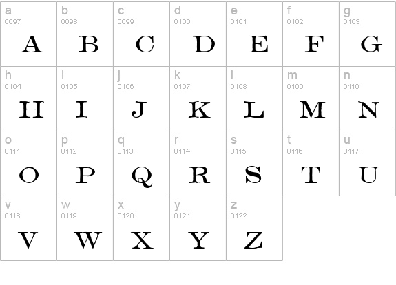 Mercantile Card HPLHS lowercase a-z preview