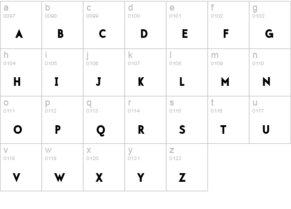 Mercury Bold SmallCaps lowercase a-z preview
