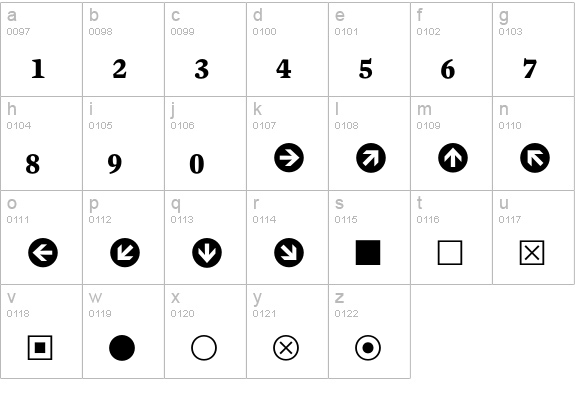 Mercury Numeric G1 Bold lowercase a-z preview