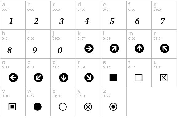 Mercury Numeric G4 Italic lowercase a-z preview