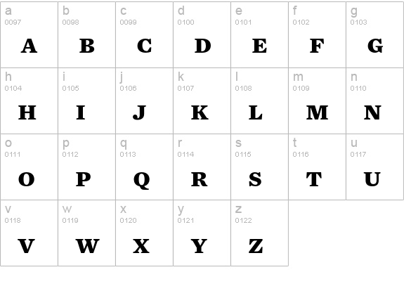 Mercury Text G1 Bold SC lowercase a-z preview