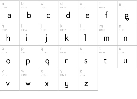 MercuryRegular lowercase a-z preview