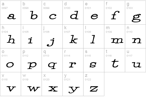 Merrill Bold Italic lowercase a-z preview