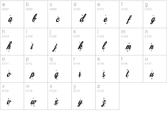 Merry Christmas Flake lowercase a-z preview