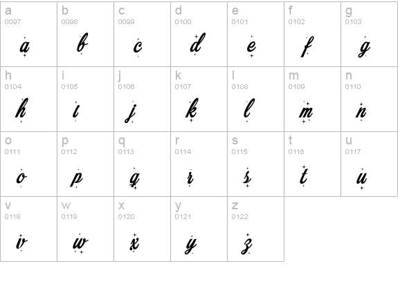 Merry Christmas Star lowercase a-z preview