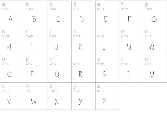 Mesa-RegularTallCaps lowercase a-z preview