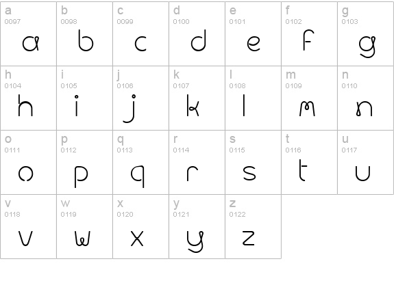 Metal Spagetti lowercase a-z preview