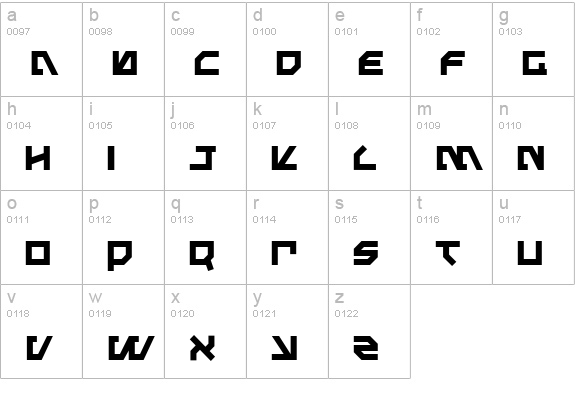 Metal Storm lowercase a-z preview