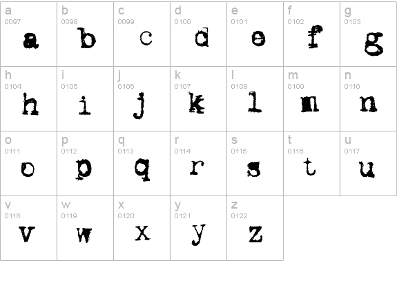 Metalic Avacodo lowercase a-z preview
