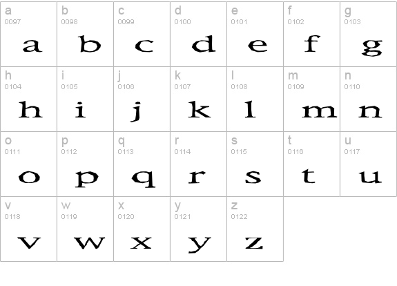 Metaphor lowercase a-z preview