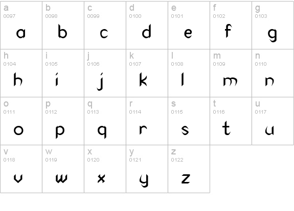 Meteorit lowercase a-z preview