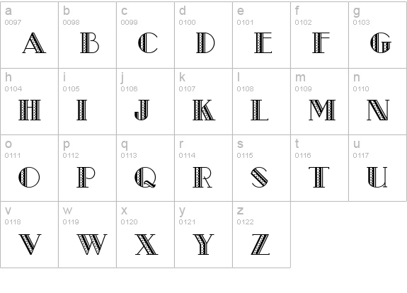 Metro Retro NF lowercase a-z preview