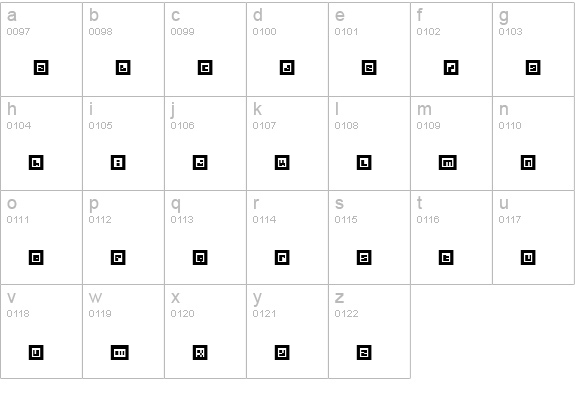 Metrobot lowercase a-z preview