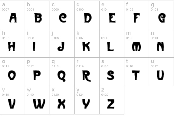 MetropolitainContour lowercase a-z preview