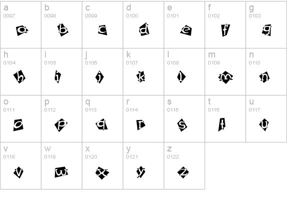 Mex Special-One lowercase a-z preview