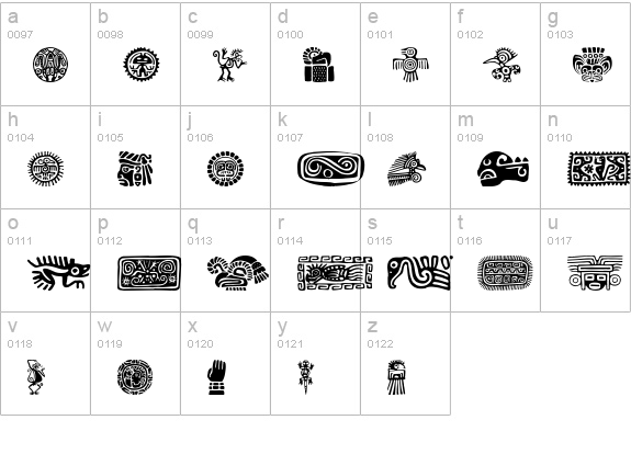MexicanMotif lowercase a-z preview