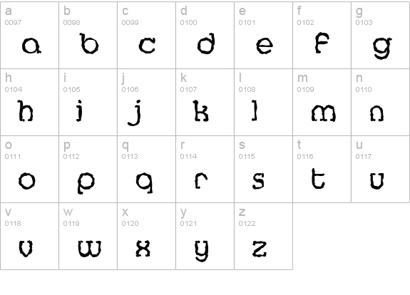 MexicoRandom-Regular lowercase a-z preview