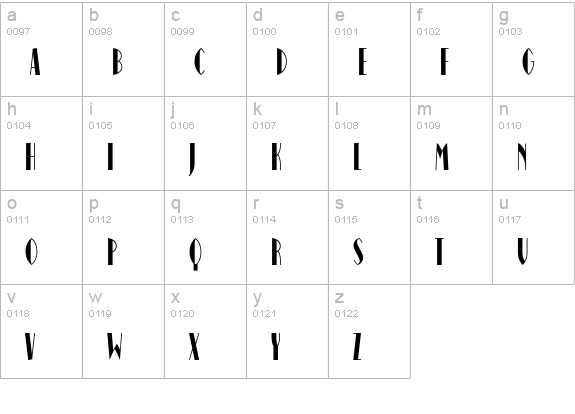 MiamiEF lowercase a-z preview