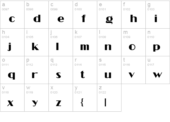 MiamiNights lowercase a-z preview