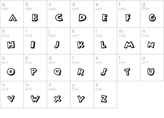 Mickey lowercase a-z preview