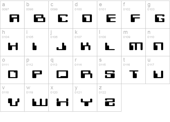 MicrExtended lowercase a-z preview