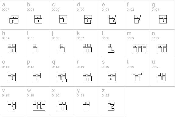 Micronian Laser 3D lowercase a-z preview