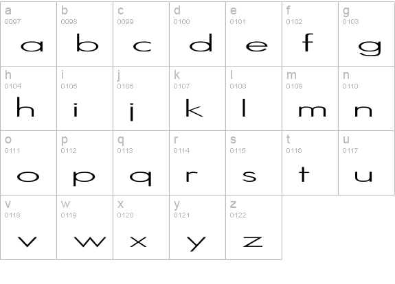 MicroSerif-Light Wd lowercase a-z preview