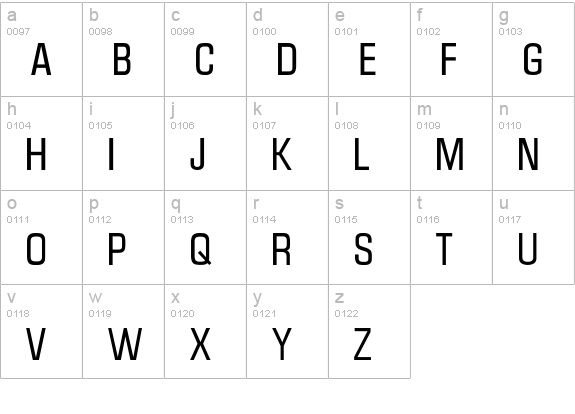 MicroTechnicCond lowercase a-z preview
